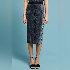 Byron Lars Women’s Beauty Mark crushed velvet pencil skirt Size 4